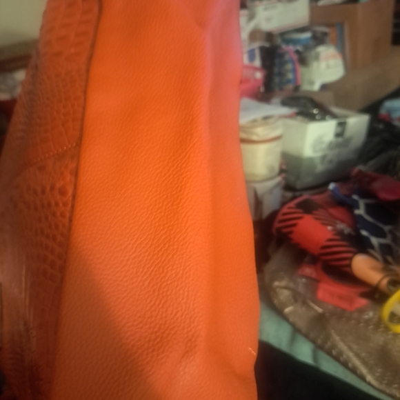 Franco Sarto Orange Crocodile-Embossed Shoulder Bag - Picture 4 of 4